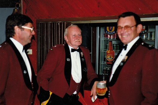 Three officers at a Formal Dinner