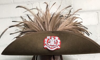 Slouch hat with emu plumes and silver badge