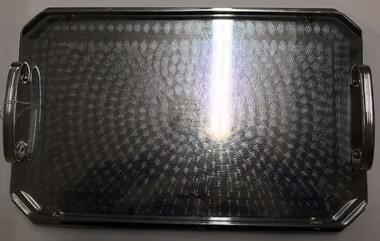 Large metal tray with handles