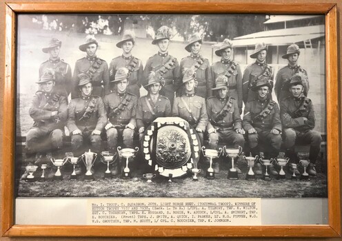 Group of soldiers with trophies.