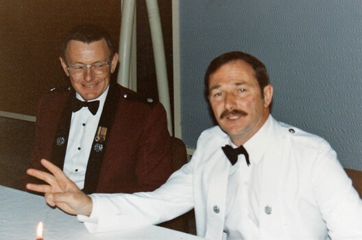 Two soldiers in formal uniform