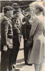 Soldiers speaking to HRH Princess Anne