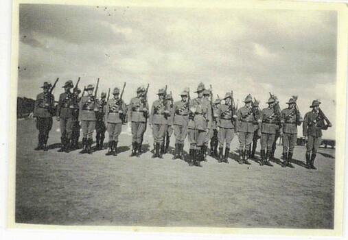 Group of soldiers on parade.
