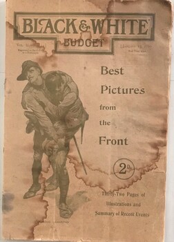 Magazine with soldier rescuing another