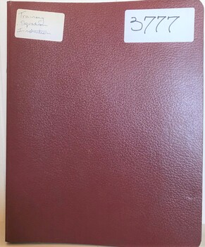 Ring binder with typed pages inside.