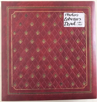 Photo album with coloured decorative cover