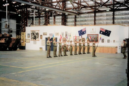 single line of soldiers with lances.