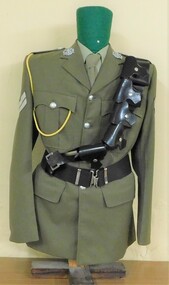 Army jacket with belt and bandolier