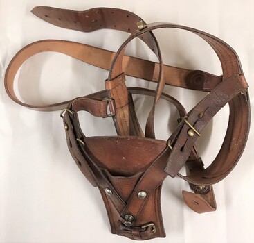 Leather belt with other straps