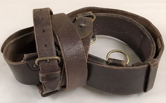 Leather belt with other straps