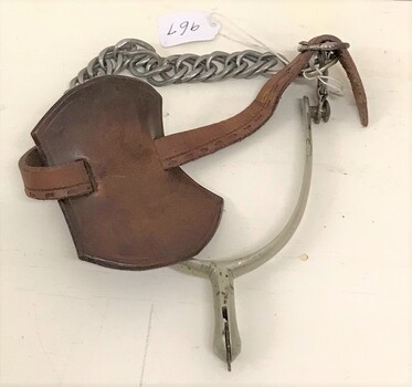 Pair of spurs with straps and chain