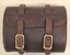 Leather case with straps and buckles