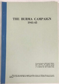 Soft cover booklet with writing on cover