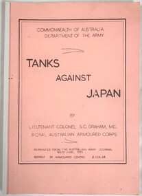 Soft covered booklet with writing on the cover