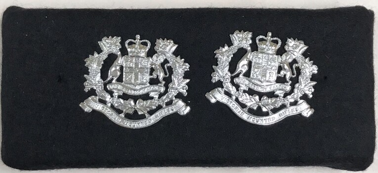 Two shiny badges on board