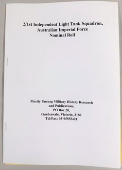 Booklet with writing on cover