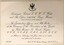 Card with badge and writing