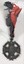 Maltese cross in a circle medallion with pattered ribbon attached