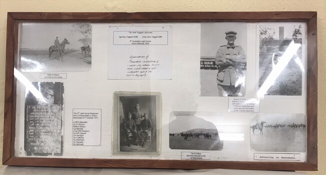 Framed collection of photographs of soldiers