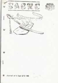 Paper booklet with sword on cover