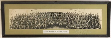 Framed photograph of large group of soldiers