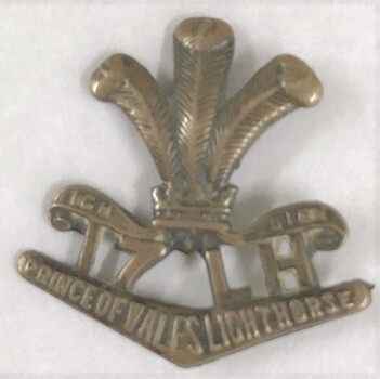 Badge with boomerang and feathers