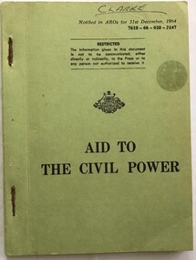 Small soft covered booklet stapled on margin