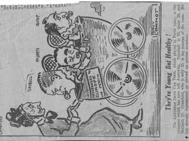 Clipping from newspaper page, 1935