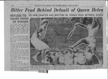 Clipping from newspaper page, 1933