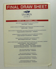 Tournament Programme, 1997