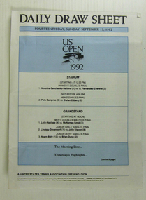 Tournament Programme, 1992