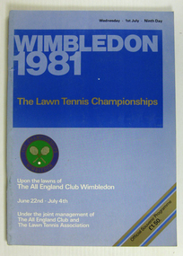 Tournament Programme, 1981