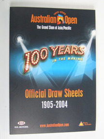 Book of Australian Open Draw Sheets 1905 to 2004, 2004