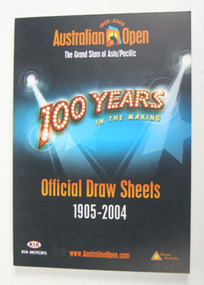 Book of Australian Open Draw Sheets 1905 to 2004, 2004