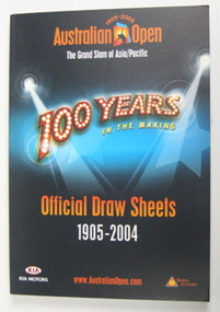 Book of Australian Open Draw Sheets 1905 to 2004, 2004