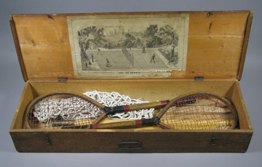 Lawn tennis set, Circa 1885