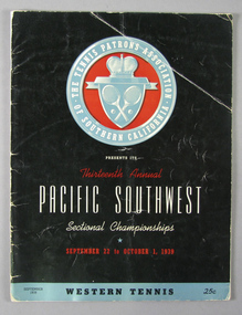 Tournament Programme, Sep-39