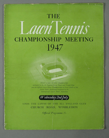 Tournament Programme, 2-Jul-47