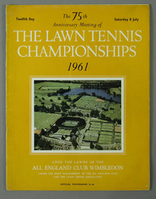 Tournament Programme, 8-Jul-61