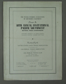Tournament Programme, 1944