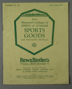 Catalogue, Advertisement, 1932