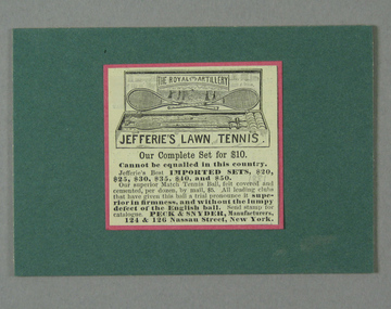 Clipping from newspaper page, Circa 1890