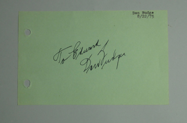 Autograph, Unknown