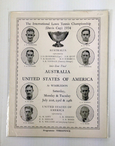 Tournament Programme, 1934