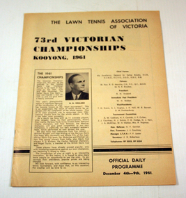 Tournament Programme, 1961
