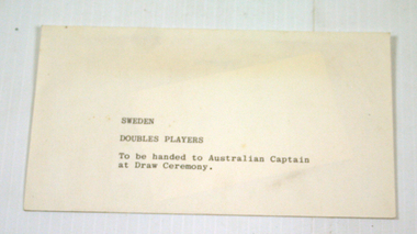 Davis Cup Draw cards, 1983