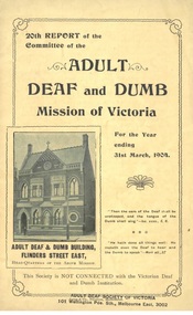 Annual Report, 20th Report of the Committee of the Adult Deaf and Dumb Mission of Victoria 1904