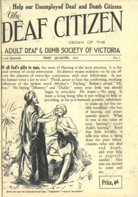 Newsletter, The Deaf Citizen 1931