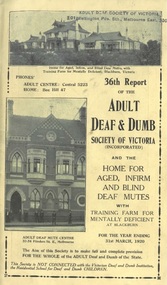 Annual Report, 36th Report of the Adult Deaf and Dumb Society of Victoria 1920