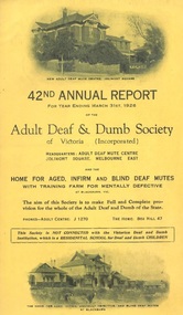 Annual Report, 42nd Report of the Adult Deaf and Dumb Society of Victoria 1926